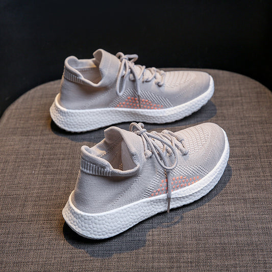 Breathable Flyknit Platform Running Shoes