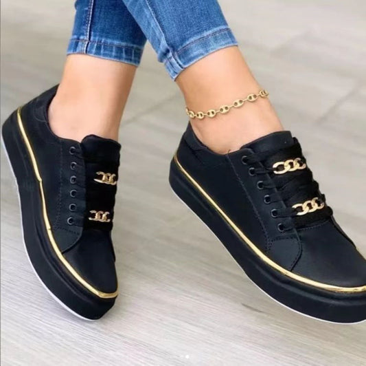 Chain Flats Thick Bottom Loafers